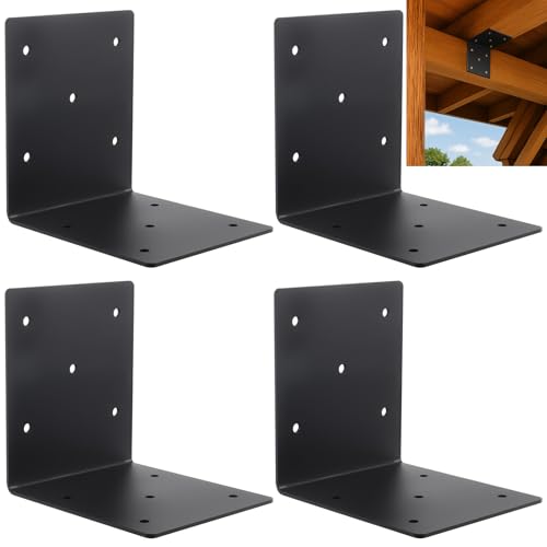 4 Pcs Heavy Duty Steel Corner Bracket, 6"x6"x5" Angle Bracket - style: 4 Pcs