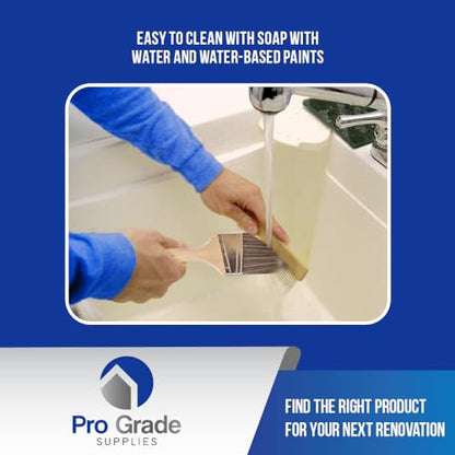 Pro Grade - Paint Brushes - 2Ea 3" Angle Brushes (Pack of 2) - size: 2Ea H 3A (Pack of 2)