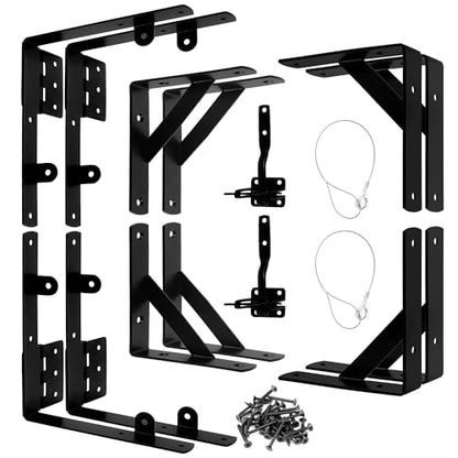 Anti Sag Gate Kit Heavy Duty Gate Hardware Kit for Wooden Gate Fence - size: 2 sets
