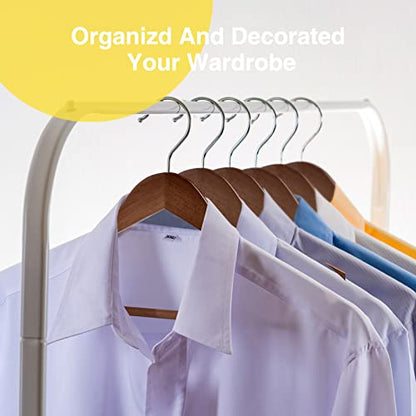 Wooden Hangers - 30 Pack - Clothes Hanger for Daily Used,Heavy Duty Wood Hangers with Precisely Cut Notches,Coat Hanger for Closet, Clothes Hangers for Shirt Suit Dress (Walnut) - color: Walnut
