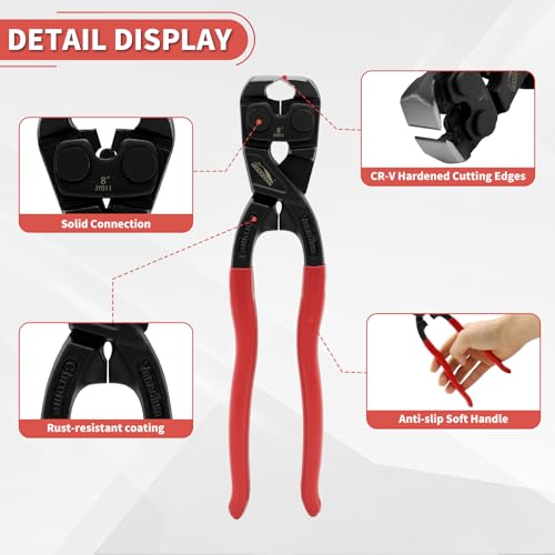 8" End Cutting Pliers, Heavy Duty Nail Puller Pliers, End Nippers