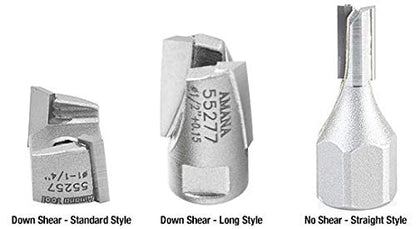 Amana Tool - 55277 Carbide Tipped Mortising Screw Down Shear Cutter 1/2 + 0.15 Dia x 9/16 - size: 1/2 + 0.15 Dia x 9/16