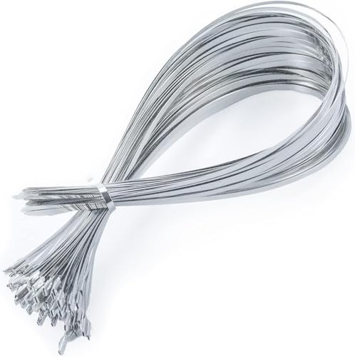 Metal Zip Ties of 100 Pcs, 28 IN 304 Stainless Steel Cable Ties, Heavy Duty Metal Zip Ties for Exhaust Wrap, Heat Resistant Fencing Ties. for Pipe, Auto repair. L/28”(700mm) W/0.18”(4.6mm) - size: 700mm( 28 inches )