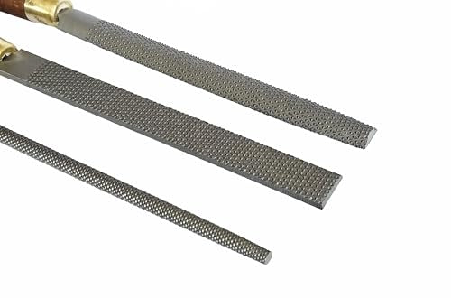 Narex 854252 3 Piece Set Fine Cut Round Rattail, Half Round and Rectangular 200 mm Cabinetmaker Wood Rasp