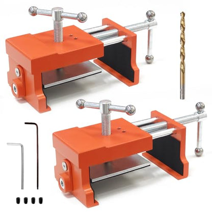 2 Pack Cabinet Clamps, Face Frame Clamp Tool for Installing Cabinets, Cabinet Claw Clamps with Drilling Hole