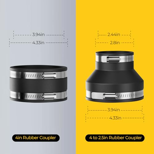Magnetic dust collector kit for 4-inch shop vacuum hoses，2pcs - size: 4" Mag Connector+4" Receiver+4" Cuff(6PK)