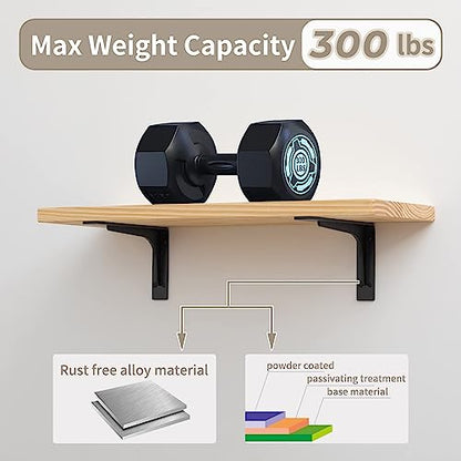 8"x 4.7" Shelf Brackets,L Shelf Brackets, Vertical Angle, Premium Alloy Metal Heavy Duty Shelf Bracket, high Strength Mounting Hardware Included, Corner Brace Joint,Pack of 4. (8 inch L+Beam) - size: 8 inch x 4.7 inch L+BEAM