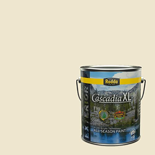 Rodda Paint CASCADIA XL Exterior Satin Paint & Primer in One, 1-Gallon, Natural Whisper - color: Natural Whisper, size: 128 Fl Oz (Pack of 1)