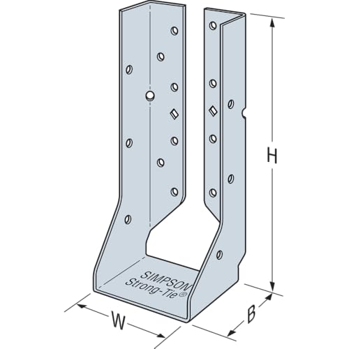Simpson Strong-Tie HUCQ410-SDS HUCQ Heavy Face-Mount Concealed-Flange Joist Hanger for 4x10 w/ Screws