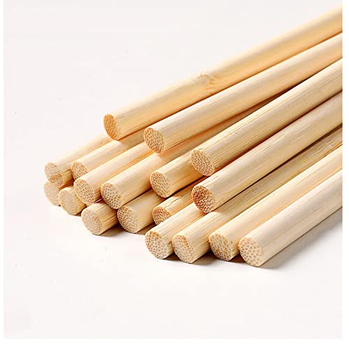Dtmasao 25 PCS Dowel Rods Wood Sticks Wooden Dowel Rods - 3/8 x 36 Inch Unfinished Bamboo Sticks - for Crafts and DIYers - size: 3/8 x 36 Inch