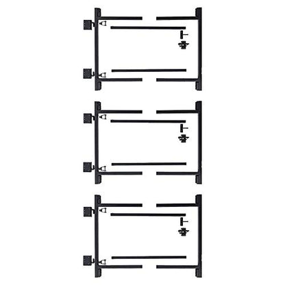 Adjust-A-Gate Steel Gate Kit, Black, 36-60 in Opening, 34 in Tall, 3-Pack