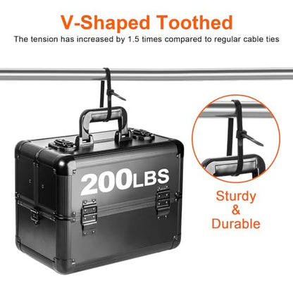 Zip Ties Heavy Duty 12 inch，V-Shaped Toothed Double Sided 200 LBS