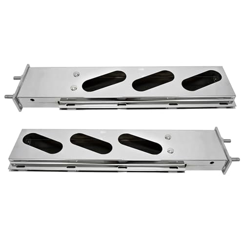 Light Bar Stainless Steel Mud Flap Hanger Set 2 1/2" Bolt Pattern with Oval Light Cut Outs