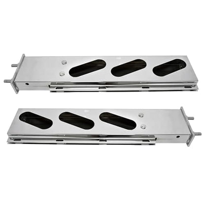 Light Bar Stainless Steel Mud Flap Hanger Set 2 1/2" Bolt Pattern with Oval Light Cut Outs