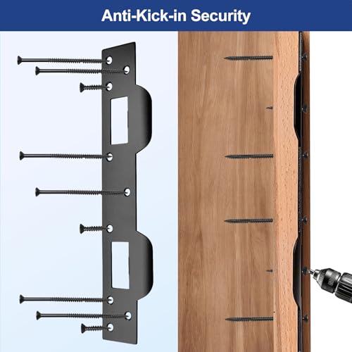 Door Strike Plate Double Opening, with Reinforced Torx Screws, Bit