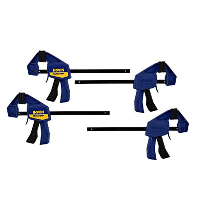 IRWIN Bar Clamp, 6", 8 Pack | QUICK-GRIP | One-Handed | Mini - size: 4 Count (Pack of 2), style: 4 Pack, 6 Inch