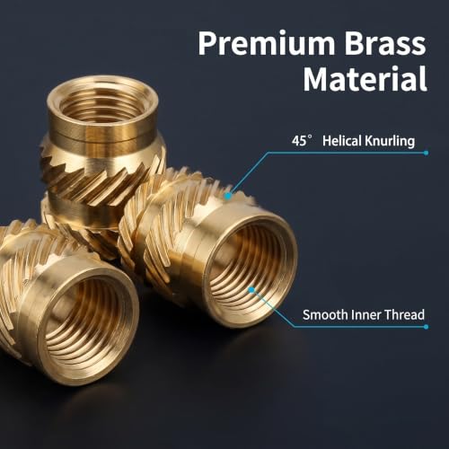 350Pcs Threaded Inserts, M2-M6 Heat Set Inserts for 3D Printing - size: M2-M6 Set（350pcs）