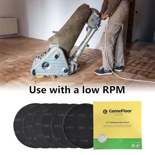 17” Sanding Screen Discs, Black Silicon Carbide Mesh Floor Sanding Screen for Wood Floors, Epoxy Maintenance, 150 Grit, 10-Pack - size: 17"