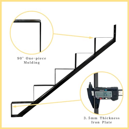 5 Step Metal Stair Step Steel Riser Stringers for 42.4" Height Deck, 2Packs - size: 5 Steps