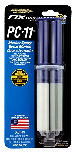 PC-Products PC-11 Epoxy Adhesive Paste, Two-Part Marine Grade, 1oz Applicator Syringe, Off White 10112 - size: 1 oz