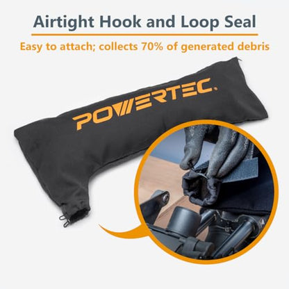 POWERTEC Table Saw Dust Collector Bag, Universal Table Saw Dust Bag Fits 2-1/2" Dust Ports, Table Saw Accessoeies for Bosch/Dewalt/Ryobi/Craftsman/RIGID/Metabo/Kobalt/Skilsaw/Delta (75074) - style: 2-1/2" Dust Ports, Table Saw Dust Bag, 1PK