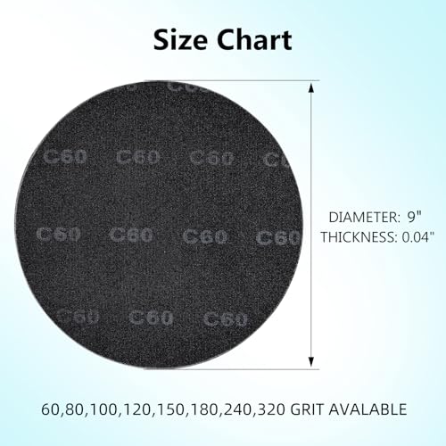 9” Sanding Screen Discs, Black Silicon Carbide Mesh Floor Sanding Screen for Wood Floors, Epoxy Maintenance, 60 Grit, 10-Pack - style: 60#