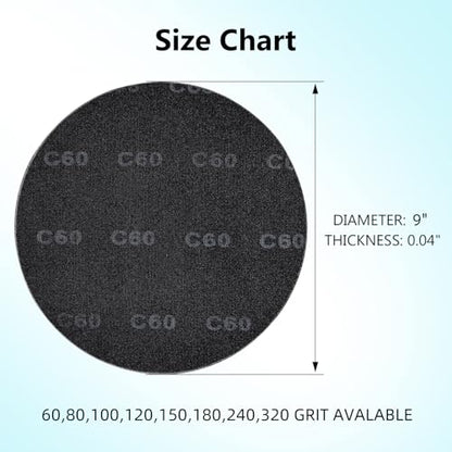 9” Sanding Screen Discs, Black Silicon Carbide Mesh Floor Sanding Screen for Wood Floors, Epoxy Maintenance, 60 Grit, 10-Pack - style: 60#