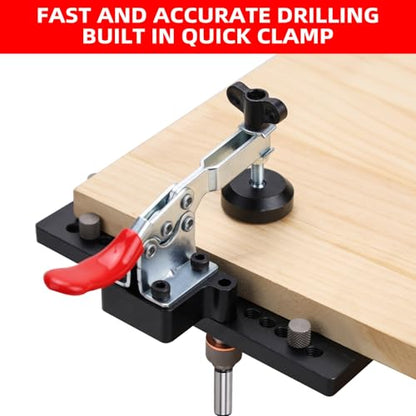GOINGMAKE Metal Concealed Hinge Jig with Quick Clamp,35mm Cabinet Hinge Jig