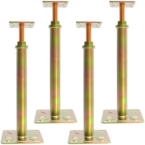 4 Pack House Jacks for Leveling Foundation Jacks for Leveling House Floor Jack Adjustable Floor Jack Telescoping Jack for Temporary Support Adjustable Range 11 inch - 16 inch