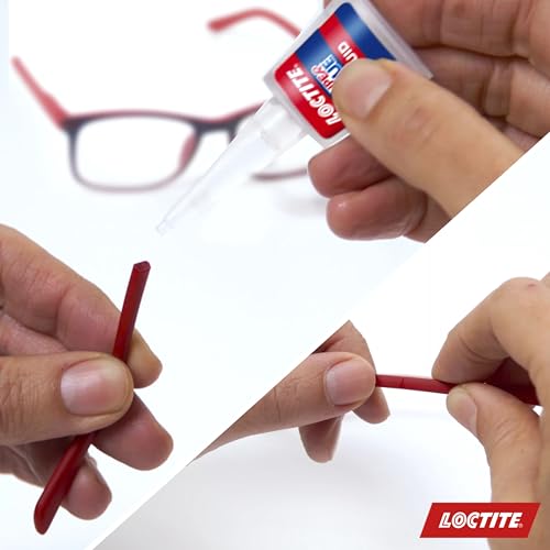 Loctite Super Glue Liquid Longneck Bottle, 10g Bottle (Pack of 6) Instant Adhesive for Plastic, Wood & Metal, Clear Superglue with Extra Long Precision Nozzle, Quick‑Dry Formula - size: 10g, style: 6 Pack