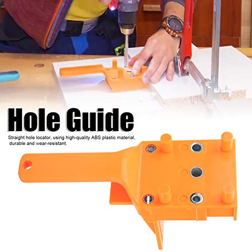 Joyzan Wood Doweling Hole Drill Guide, 6 8 10 mm Dowel Jig Kit Handheld - color: Orange