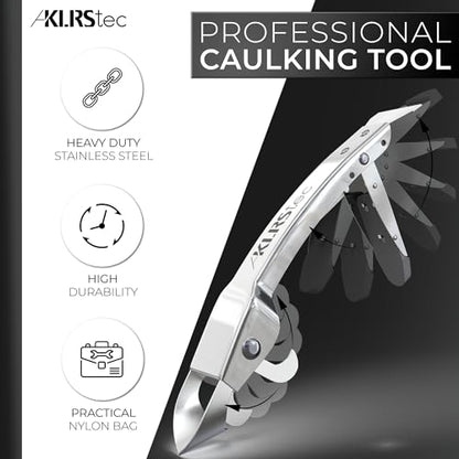 KLRStec Silicone Caulking Tool Kit, 4 in 1 Caulk Remover Tool & Scraper