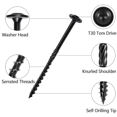 50 PCS #14 x 4” Lag Screws Heavy Duty Construction Screw - size: #14x4"
