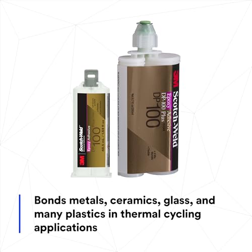 3M Scotch-Weld Epoxy Adhesive DP100 Plus, Clear, 48.5 mL (1.64 fl oz)