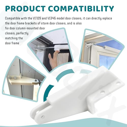 N349-316 White Plastic Replacement Post Jamb Bracket w/Screws