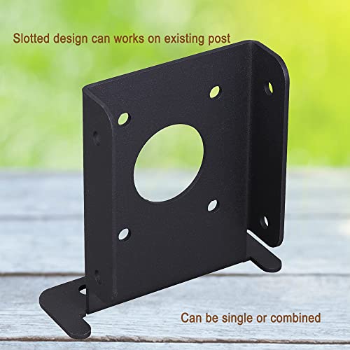 8Pcs Adjustable 4x4 Fence Post Anchor Base Brackets Floor Flange Heavy Duty Solid Pergola Post Base Brackets kit for Deck Handrail Railing Mailbox
