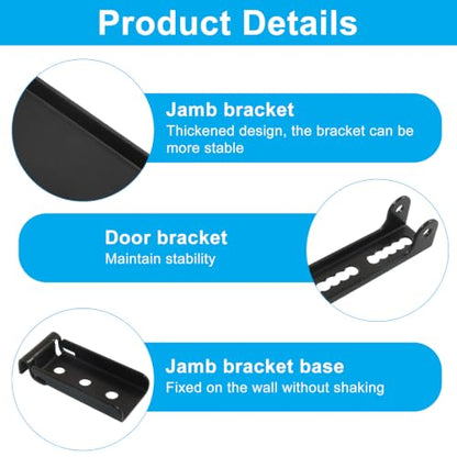 Reinforced Storm Door Closer Bracket Kit, Black - color: Black