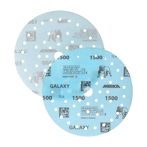 Mirka Galaxy Multifit 6 Inch Ceramic Discs, 1500 Grit, Hook & Loop, 50 Pack - size: Grit 1500