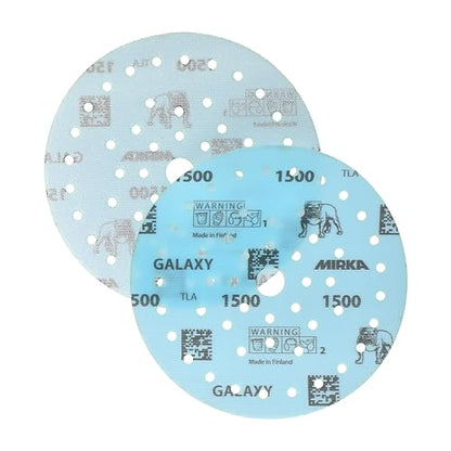 Mirka Galaxy Multifit 6 Inch Ceramic Discs, 1500 Grit, Hook & Loop, 50 Pack - size: Grit 1500
