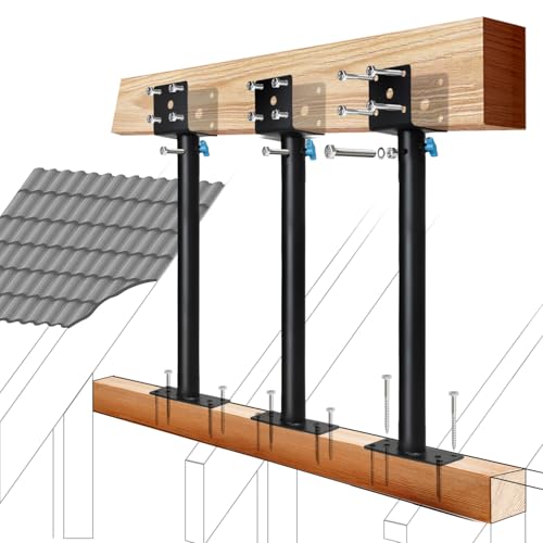 3 Pack 3.6" 304 Saddle Stainless Steel Roof Riser for Patio Pergola - color: Stainless Steel