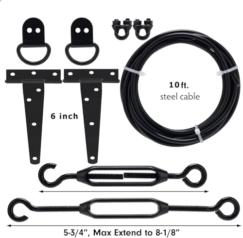 Anti Sag Gate Kit for Wooden Fence Heavy Duty with 6" T-Hinge Outdoor