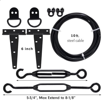 Anti Sag Gate Kit for Wooden Fence Heavy Duty with 6" T-Hinge Outdoor
