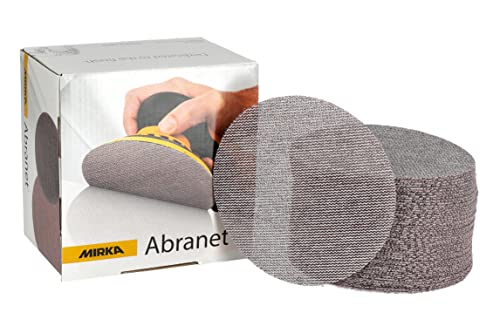 Mirka Abranet 5 Inch 80 Grit Mesh Sanding Discs, Hook and Loop, 50 Pack - size: Grit 80