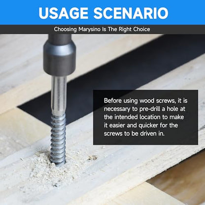 (15-Set) 3/8 x 1 Lag Screws, Stainless Steel Heavy Duty Hex Head Lag Bolts for Wood, Commercial/Industrial Grade 1/4 Bolts, Mounting Screws Bolts Kit, Bright Finish by Marysino - color: Silver, size: 3/8 x 1"