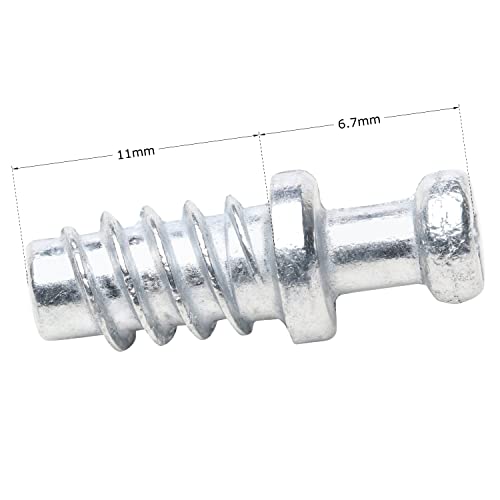 20 Pack Screw-in Dowel Furniture Connector, Zinc, 7/16" (11.5mm) Length for 3/16" (5mm) Hole, R012Z - size: 7/16" (11.5mm) Length