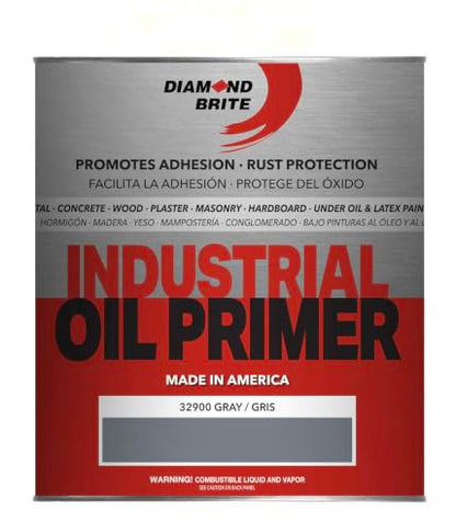 Diamond Brite Industrial Oil Alkyd Primer, Gray, 1 Quart, 32900-2 - color: Gray Primer, size: 32 Fl Oz (Pack of 1)