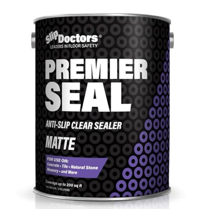 Premier Seal Non-Slip Concrete & Paver Sealer – Clear Anti-Slip Sealant for Pool Decks, Driveways & Garages - Matte Finish (1)
