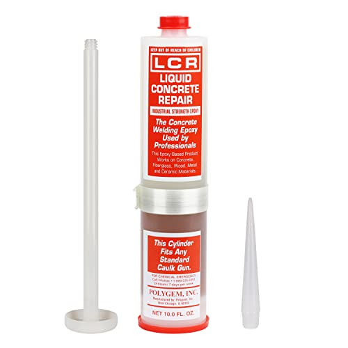 POLYGEM EPOXY LCR Injection Epoxy Part A Resin and B Hardener with 7 Ports for Repair of Concrete Foundation Cracks, Use Paste Vertical Cracks or Alone on Horizontal Surfaces