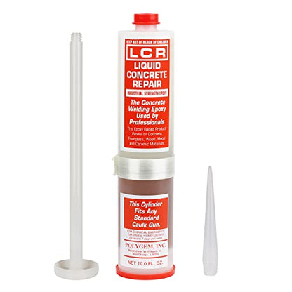 POLYGEM EPOXY LCR Injection Epoxy Part A Resin and B Hardener with 7 Ports for Repair of Concrete Foundation Cracks, Use Paste Vertical Cracks or Alone on Horizontal Surfaces
