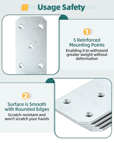 5"×5"×2.5" L Brackets, 90 Degree Corner Brace, Galvanized-16PCS - color: Galvanized-16PCS